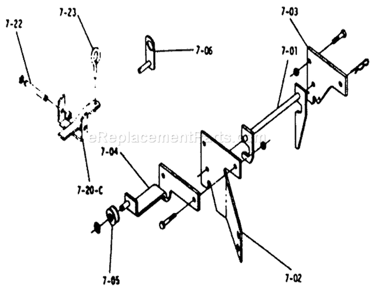 Hitch Assemblies (plate 7.1) Diagram and Parts List for 1-0310 1971 Toro Lawn Tractor