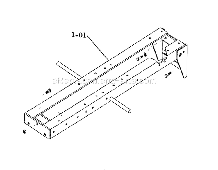 1.000 Frame Assembly (plate 1.1) Diagram and Parts List for 1-0320 1972 Toro Lawn Tractor