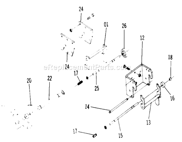 Hitch Assemblies Diagram and Parts List for 1-0353 1974 Toro Lawn Tractor