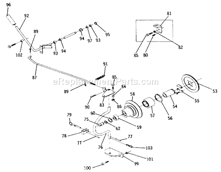 Manual P.t.o. Diagram and Parts List for 1-0360 1973 Toro Lawn Tractor