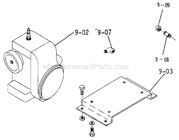 Engine Diagram and Parts List for 1-0360 1973 Toro Lawn Tractor