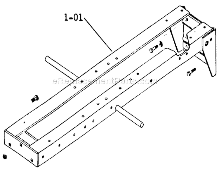 Frame Assembly Diagram and Parts List for 1-0360 1973 Toro Lawn Tractor