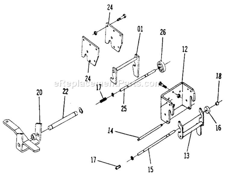 Hitch Assemblies Diagram and Parts List for 1-0360 1973 Toro Lawn Tractor