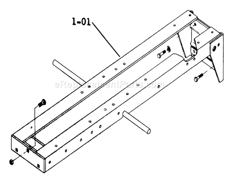 Frame Assembly Diagram and Parts List for 1-0375 1975 Toro Lawn Tractor