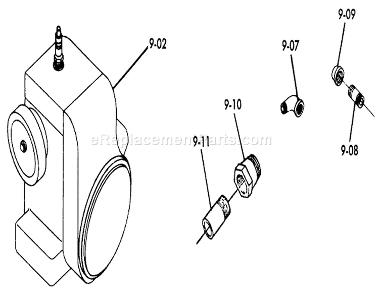 Engine Diagram and Parts List for 1-0375 1975 Toro Lawn Tractor