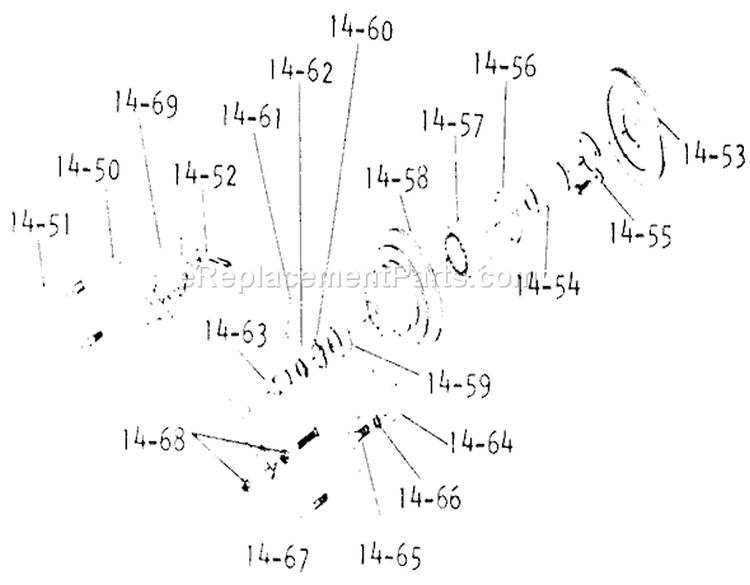 Manual P.t.o. Diagram and Parts List for 1-0401 1972 Toro Lawn Tractor