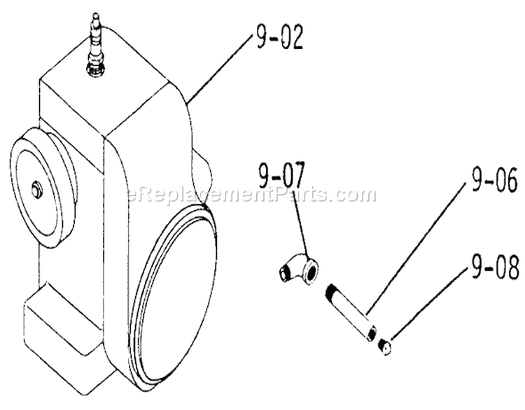 Engine Diagram and Parts List for 1-0401 1972 Toro Lawn Tractor