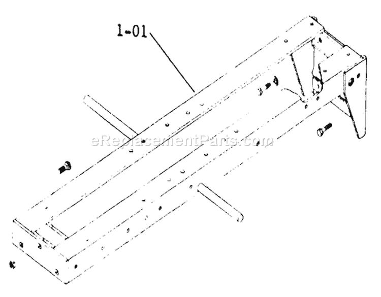 Frame Assembly Diagram and Parts List for 1-0401 1972 Toro Lawn Tractor