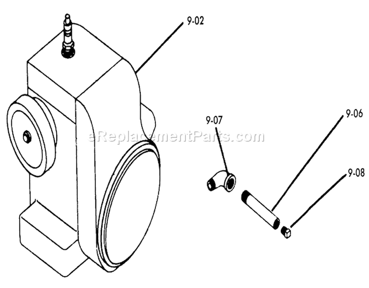 Engine Diagram and Parts List for 1-0491 1975 Toro Lawn Tractor
