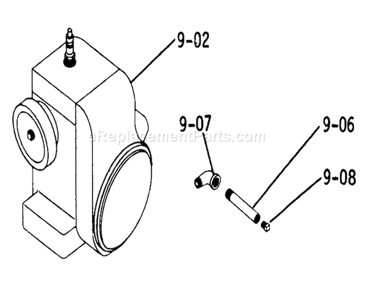 Engine Diagram and Parts List for 1-0480 1974 Toro Lawn Tractor