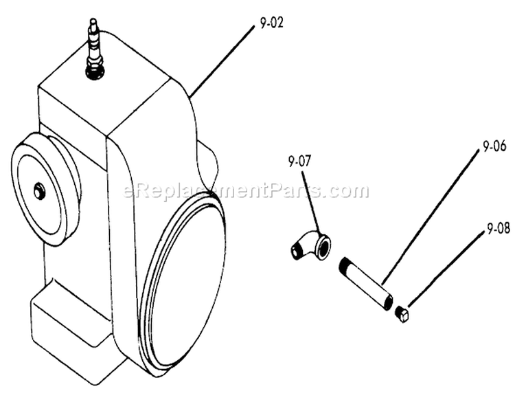 Engine Diagram and Parts List for 1-0511 1975 Toro Lawn Tractor