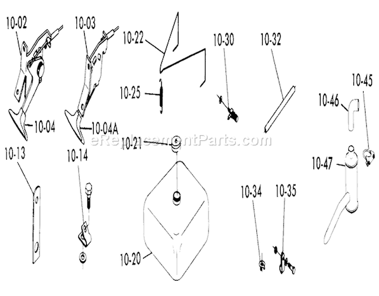 Fuel And Exhaust Systems Diagram and Parts List for 1-0511 1975 Toro Lawn Tractor