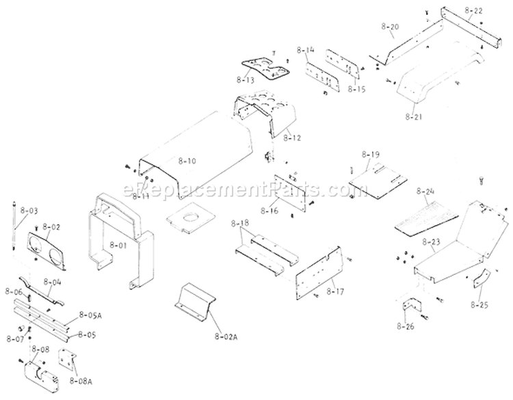 Page P Diagram and Parts List for 1-0611 1974 Toro Lawn Tractor