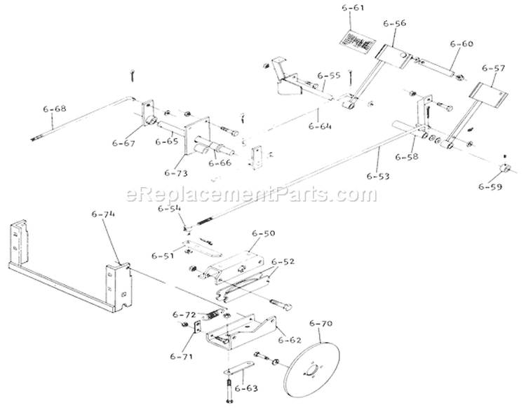 Page C Diagram and Parts List for 1-0611 1974 Toro Lawn Tractor