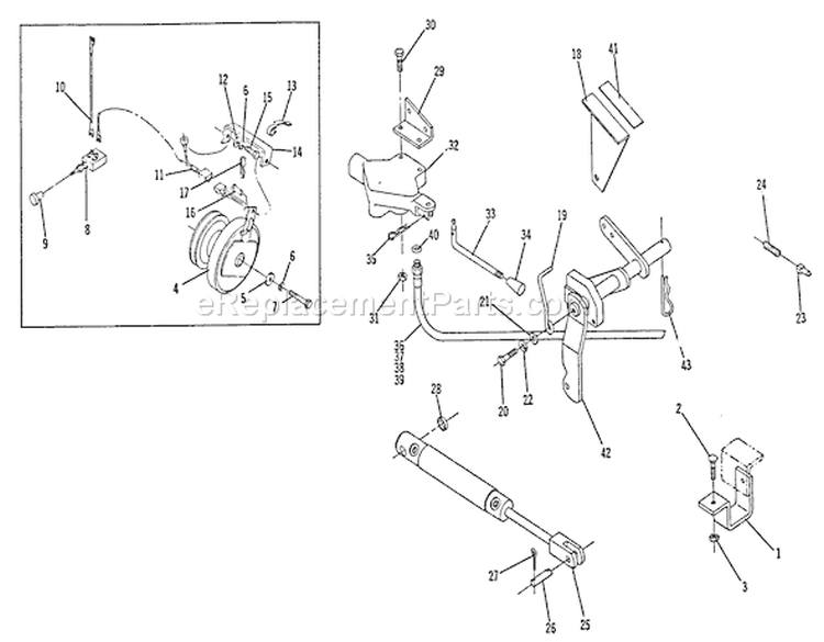 Parts Llst For Electric Clutch And Hydraulic Lift Diagram and Parts List for 1-7255 1970 Toro Lawn Tractor