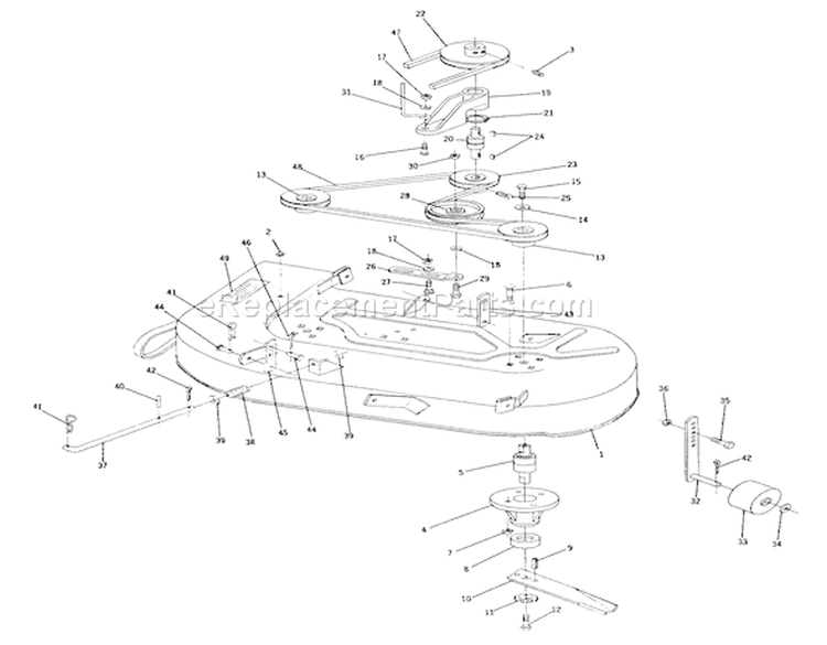Lawn Ranger Diagram and Parts List for 1-8752 1970 Toro Lawn Tractor
