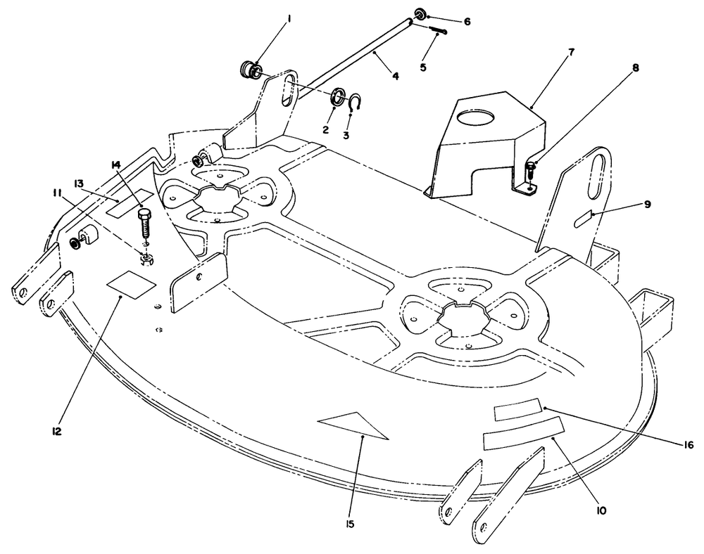 Cover Assembly Diagram and Parts List for 05-38SS01 1000001 - 1999999 Toro Lawn Mower