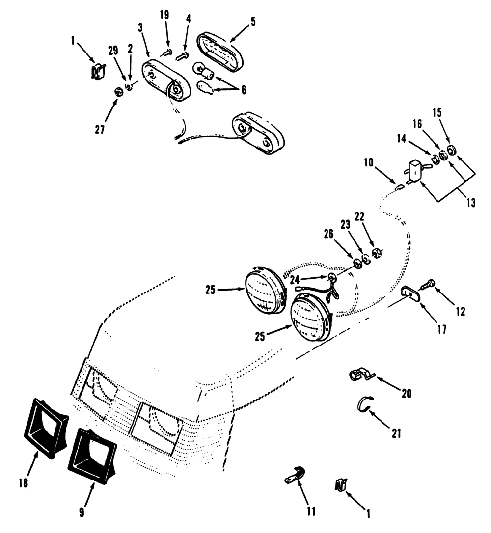 Electrical System Diagram and Parts List for R1-12K804 2000001 - 2999999 Toro Lawn Tractor