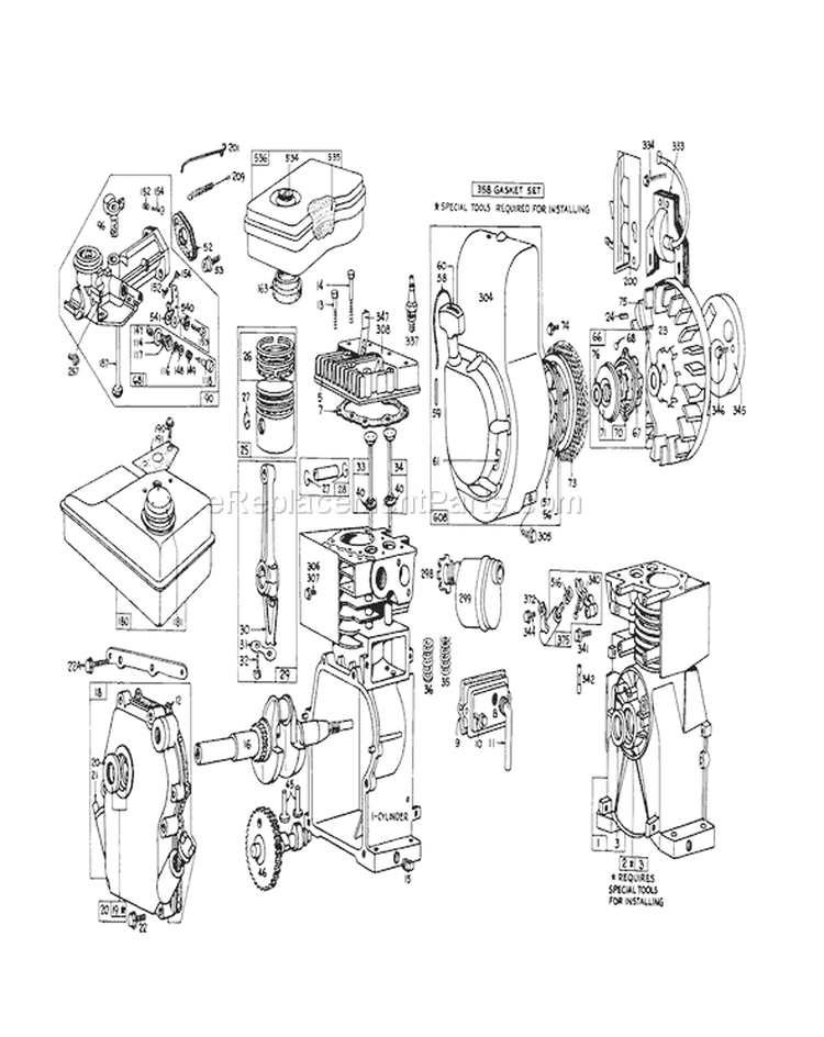 Engine Model No. 60102 Recoil Start Diagram and Parts List for 10313 9000001-9999999 - 1969 Toro Lawn Mower