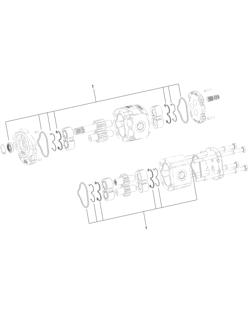 Hydraulic Gear Pump Assembly No. 139-4755 Diagram and Parts List for 22370 413000000 - 414487256 Toro Lawn Tractor Accessories