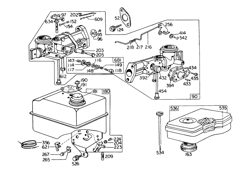 Carburetor Assembly Diagram and Parts List for 62933 9000001 - 9999999 Toro Leaf Blower / Vacuum