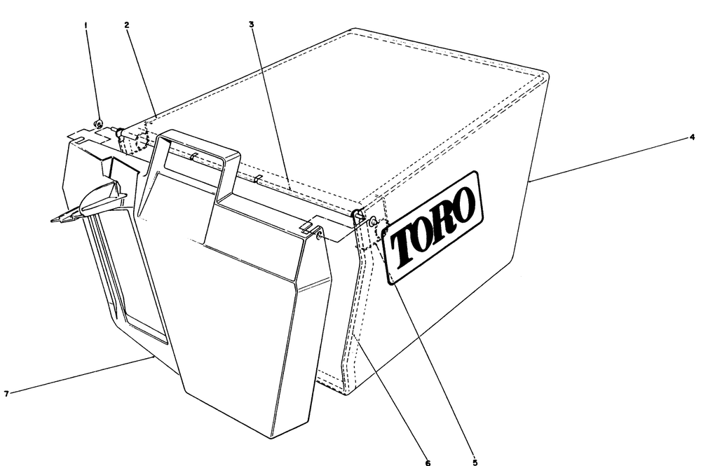 Grass Bag Assembly No. 11-0159 Diagram and Parts List for 20584C 9000001 - 9999999 Toro Lawn Mower