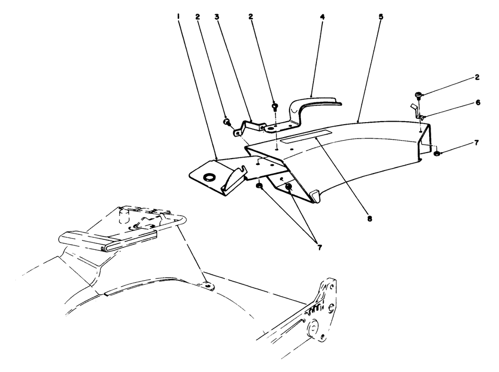 Side Discharge Chute Model No. 59108 (Optional) Diagram and Parts List for 20628C 6000001 - 6999999 Toro Lawn Mower