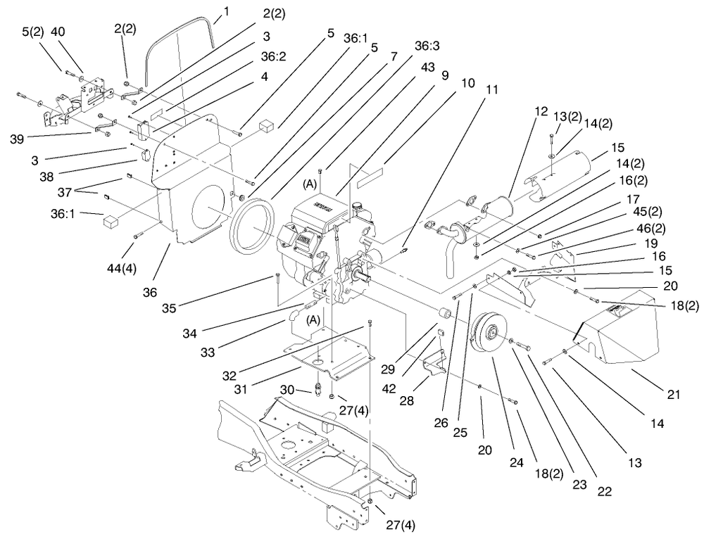 Air Cooled Engine Assembly Diagram and Parts List for 73560 8900001 - 8999999 Toro Lawn Tractor