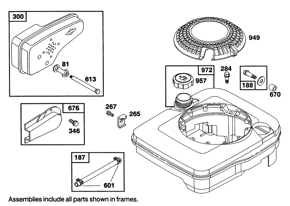 Engine Briggs & Stratton Model 124702-3115-01 Diagram and Parts List for 20218 2000001 - 2999999 Toro Lawn Mower