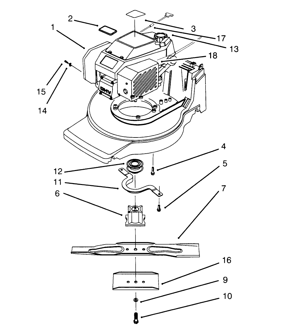 Engine Assembly Diagram and Parts List for 20820BC 5900001 - 5999999 Toro Lawn Mower