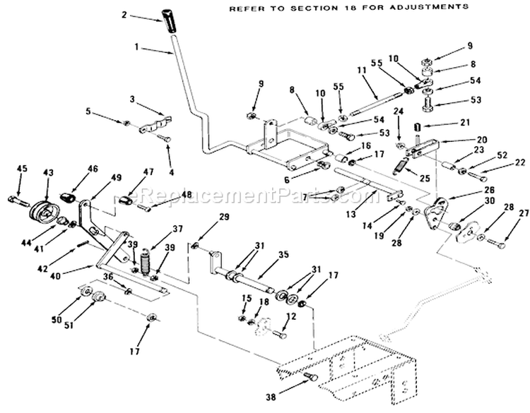 Drive Belt And Pulleys Diagram and Parts List for 11-14KE01 1984 Toro Lawn Tractor