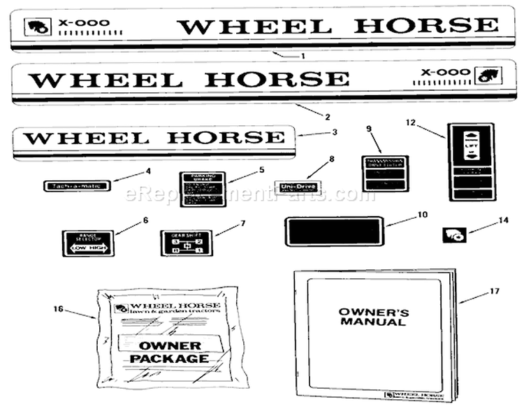 Page B Diagram and Parts List for 11-10K801 1983 Toro Lawn Tractor