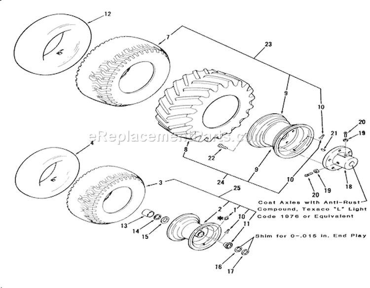 Page T Diagram and Parts List for 11-10K801 1983 Toro Lawn Tractor