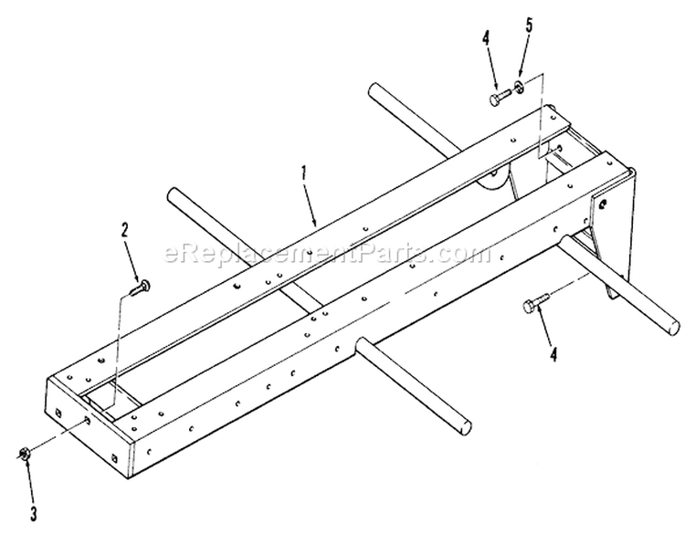 Hitches Diagram and Parts List for 11-10K801 1983 Toro Lawn Tractor
