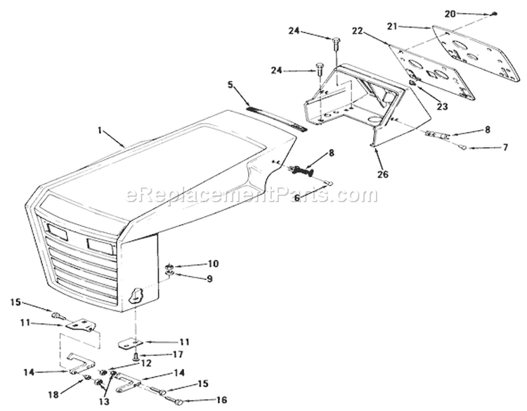 Page N Diagram and Parts List for 11-17KE01 1984 Toro Lawn Tractor