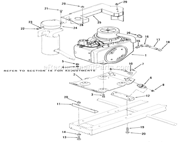 Page T Diagram and Parts List for 11-17KE01 1984 Toro Lawn Tractor