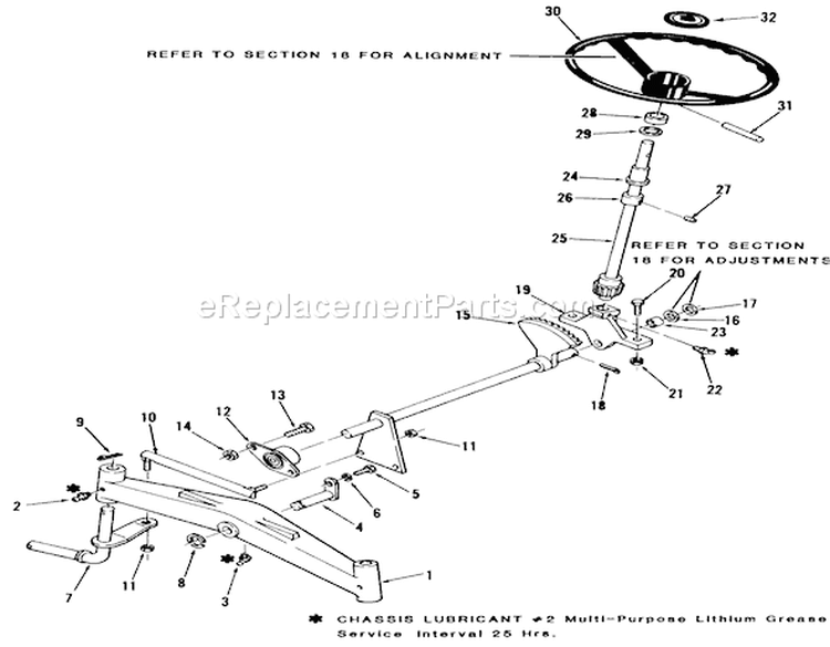 Page G Diagram and Parts List for 11-17KE01 1984 Toro Lawn Tractor