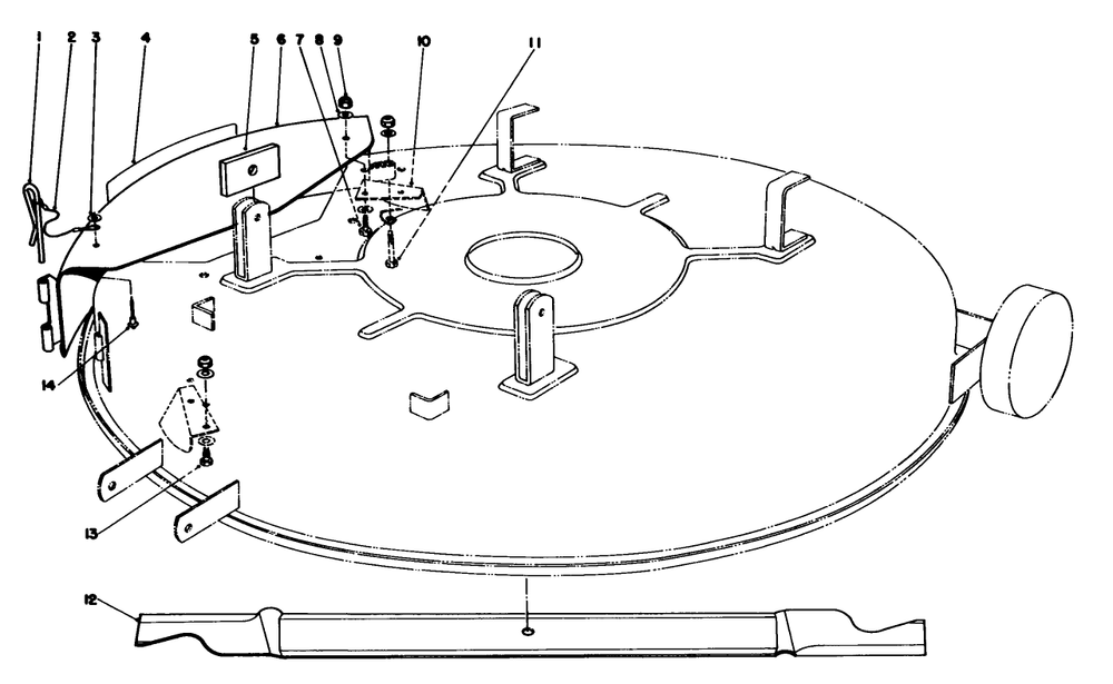 Mulcher Kit Model 59155 (Optional) Diagram and Parts List for 56155 4000001 - 4999999 Toro Lawn Tractor