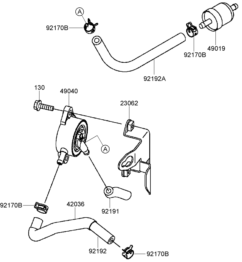 Fuel Tank And Valve Assembly Diagram and Parts List for 39984 (280000001-280999999)(2008) Toro Lawn Mower