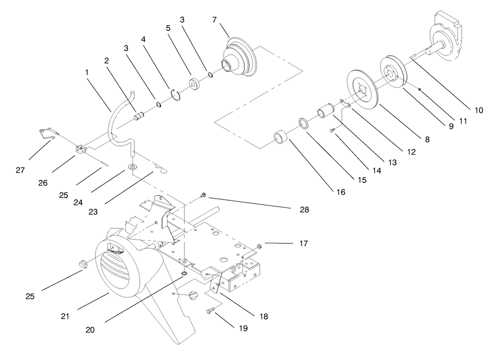 Pto Clutch And Cover Diagram and Parts List for 73441 7900001 - 7999999 Toro Lawn Tractor