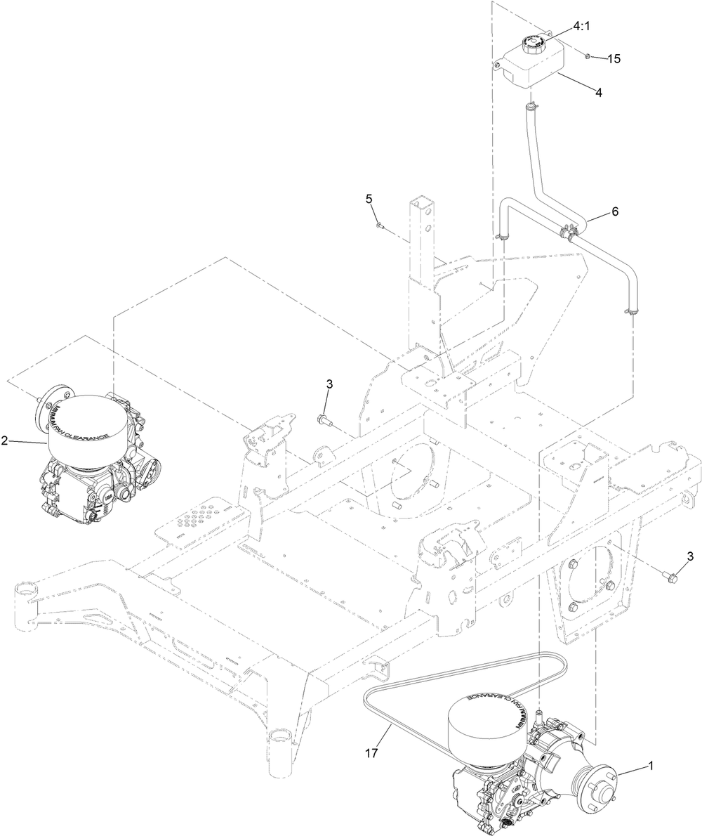 Hydro Assembly Diagram and Parts List for 74010HD 417200000 - 418028709 Toro Lawn Tractor
