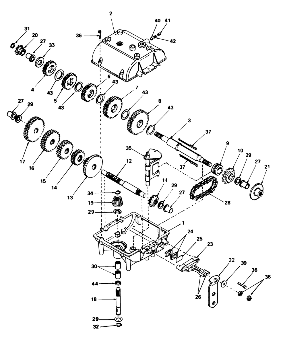 Transmission Model 770 Diagram and Parts List for 56170 5000001 - 5999999 Toro Lawn Tractor Accessories