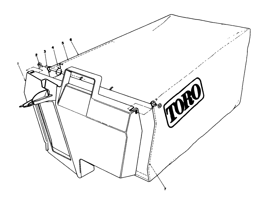 Grass Bag Assembly No. 11-5609 Diagram and Parts List for 22035C 9000001 - 9999999 Toro Lawn Mower