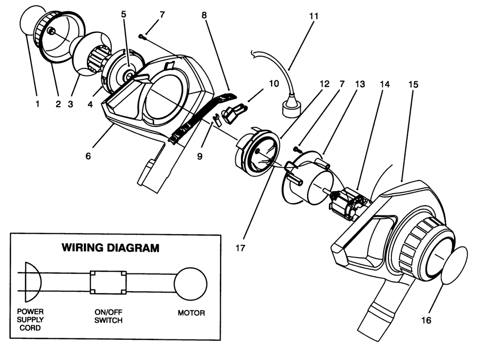 Blower Assembly Diagram and Parts List for 51537 59000001 - 59999999 Toro Leaf Blower / Vacuum