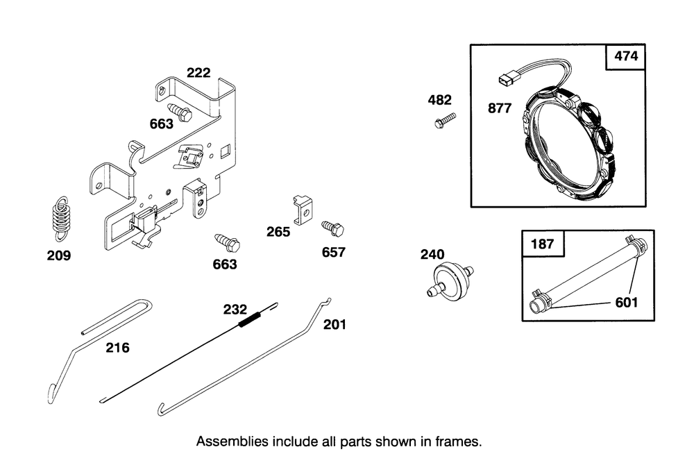 Engine Briggs & Stratton Model 286707-0453-01 Diagram and Parts List for 71184 6900001 - 6999999 Toro Lawn Tractor