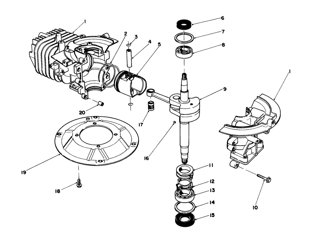 Engine Assembly (Engine Model No. 47ph7) Diagram and Parts List for 20581C 8000001 - 8999999 Toro Lawn Mower