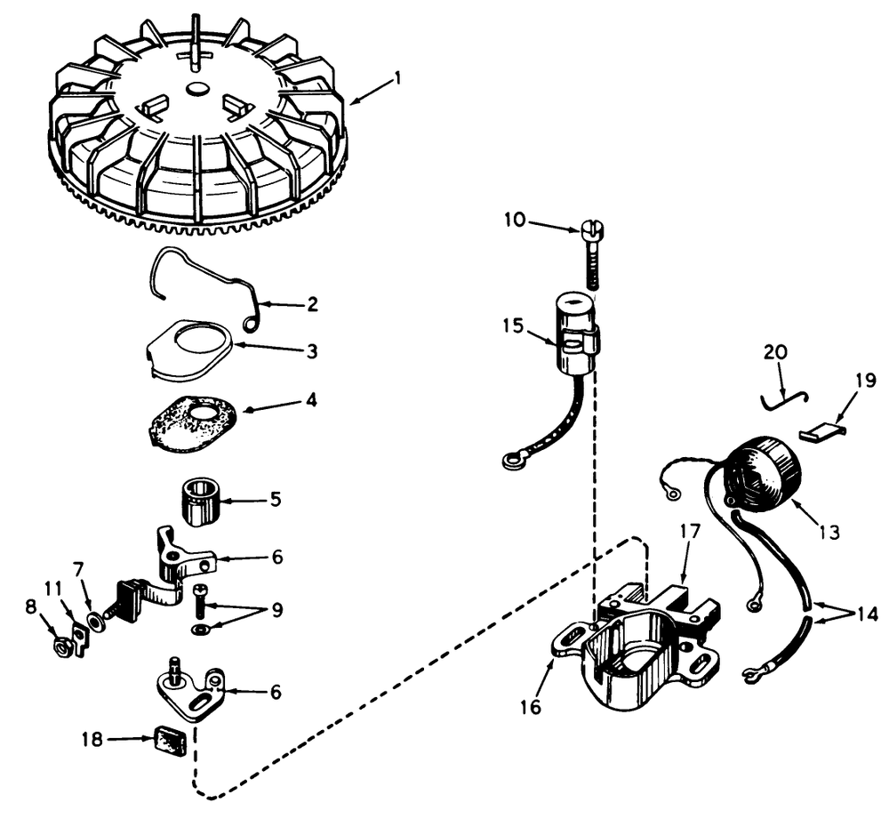 Magneto No. 610793a Diagram and Parts List for 19477 7000001 - 7999999 Toro Lawn Mower