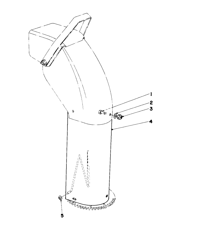 Chute Extension Kit 26-1100 (Optional) Diagram and Parts List for 38090 5000001 - 5999999 Toro Snow Blower