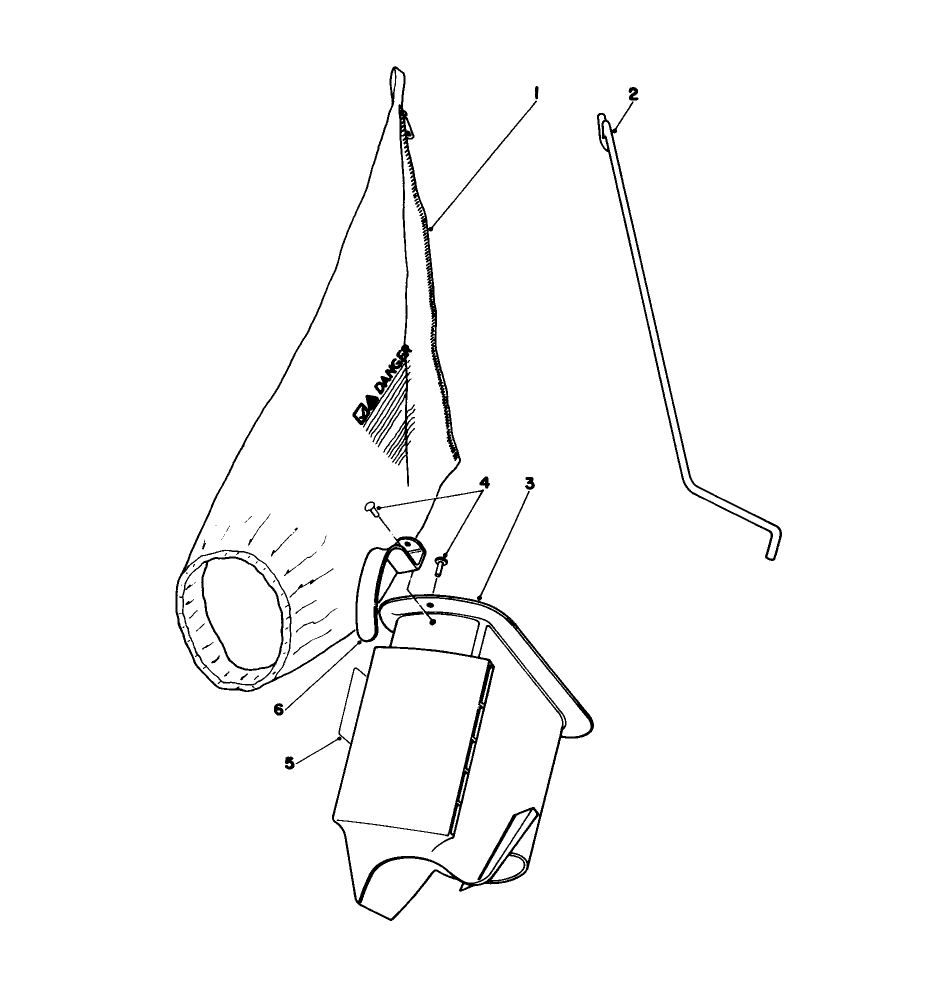 Bagging Kit No. 47-6510 (Optional) Diagram and Parts List for 16575 5000001 - 5999999 Toro Lawn Mower