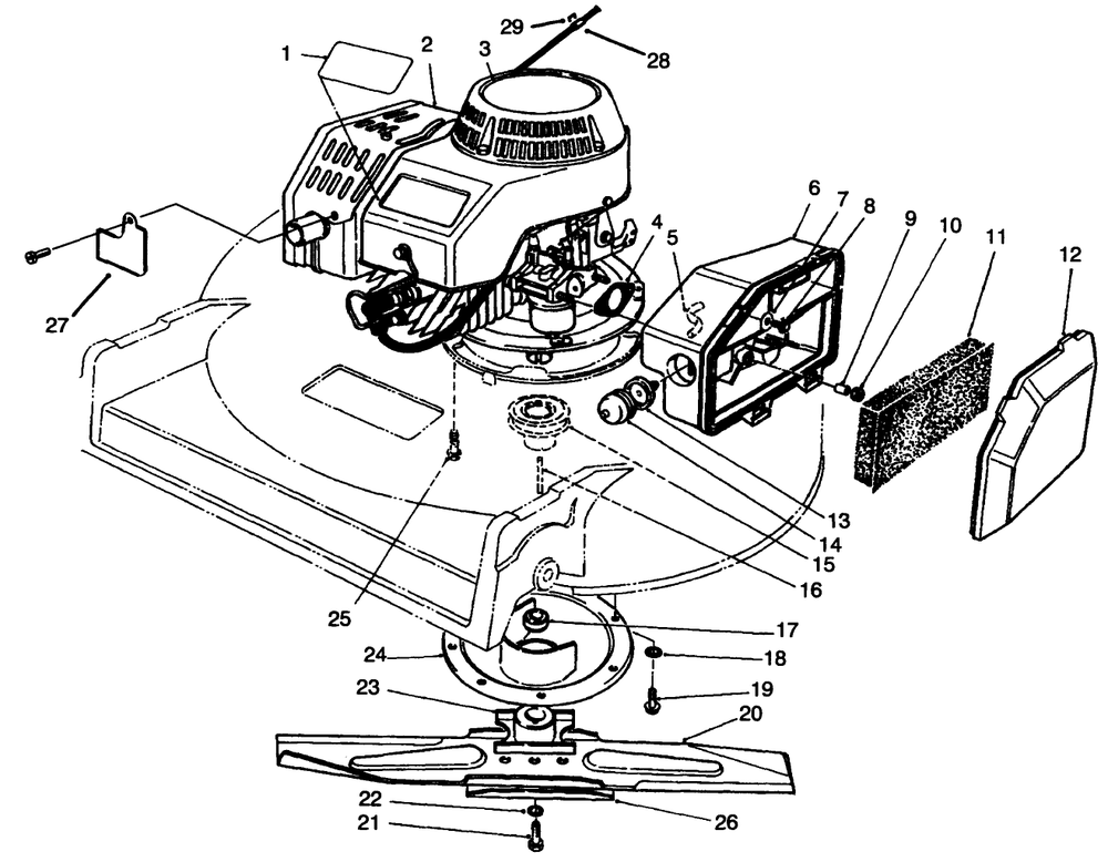 Engine Assembly Diagram and Parts List for 22037BC 5900001 - 5999999 Toro Lawn Mower